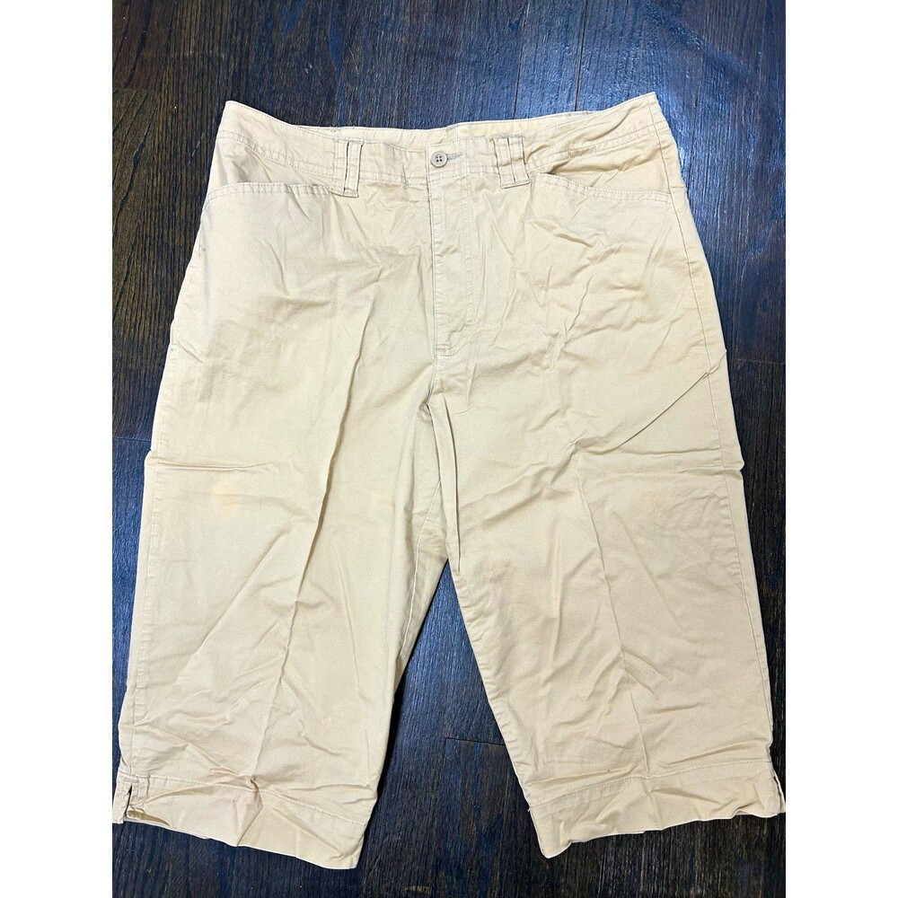 Vintage 90s White Stag Bermuda Shorts 14 Beige Mid Rise Flat Front Pockets